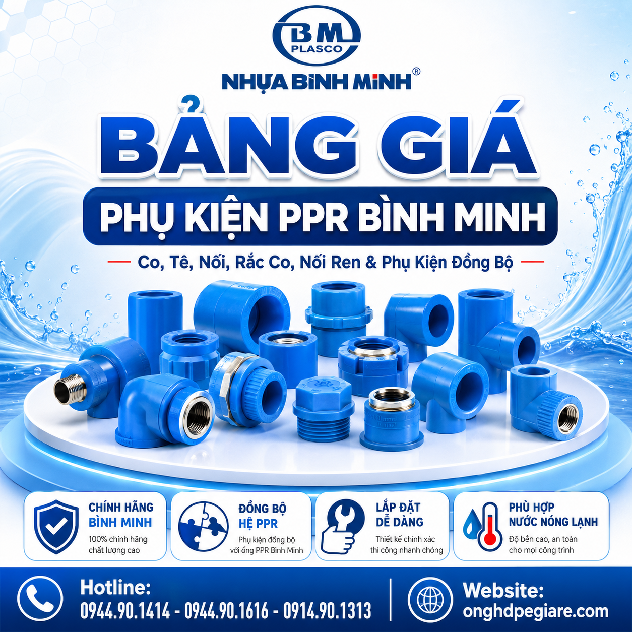 Bảng Giá Phụ Kiện PPR Bình Minh Mới Nhất
