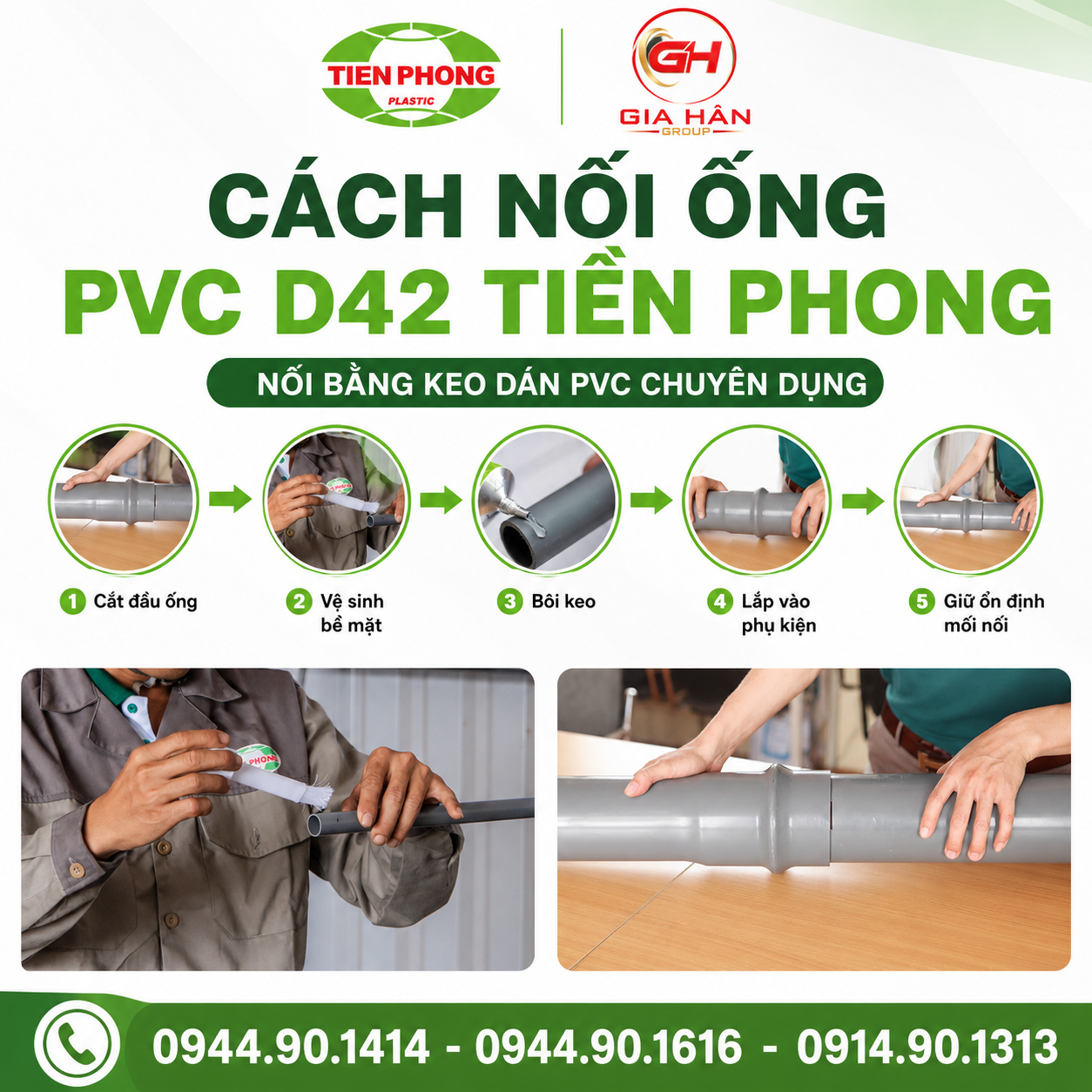 Nối Ống PVC D42 Tiền Phong Tại Công Trình