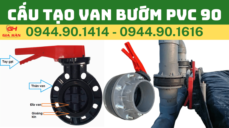 Van Bướm PVC D90 Tay Gạt l Giá Rẻ Nhất l Giao Hàng Ngay