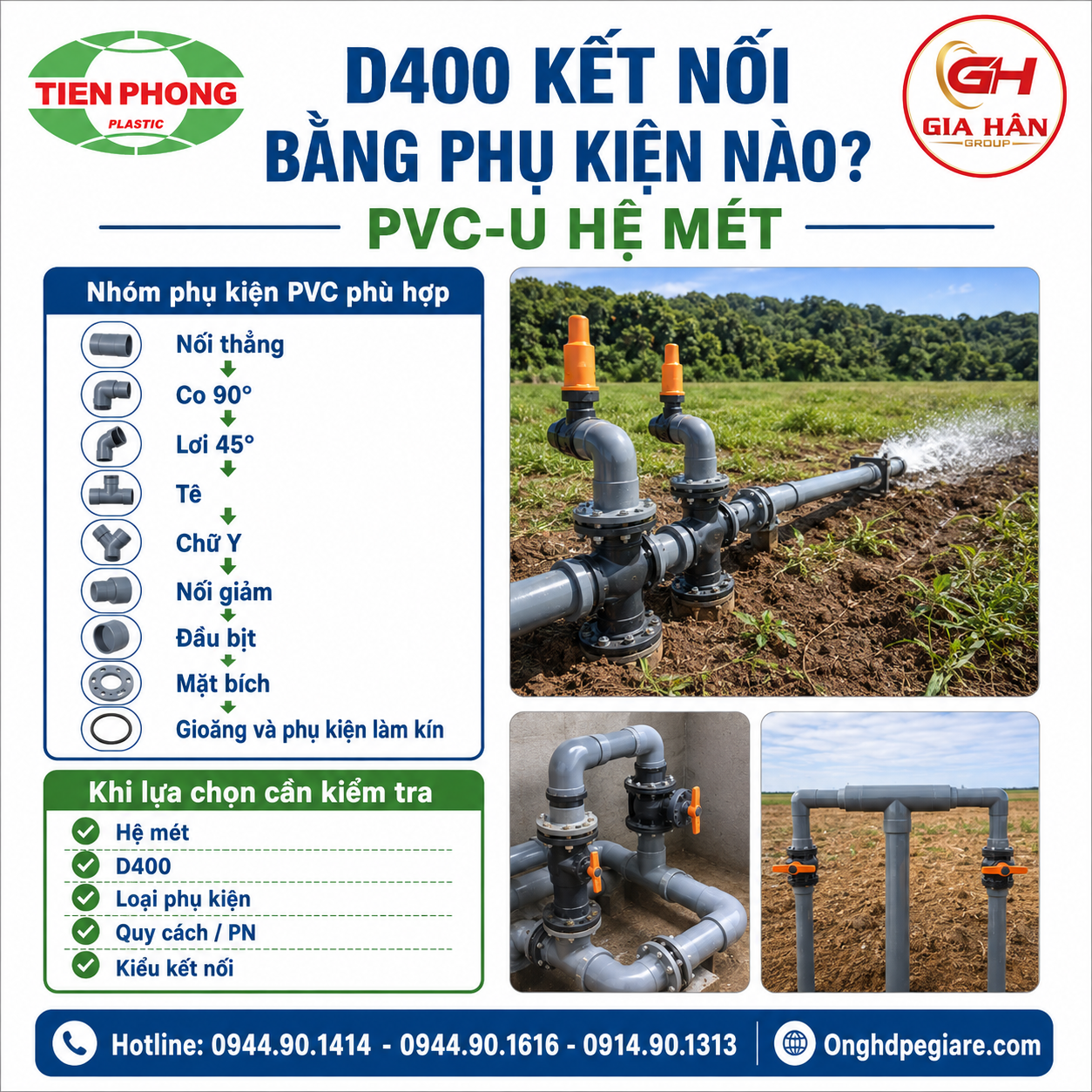 Ống PVC D400 Kết Nối Bằng Phụ Kiện Tại Công Trình