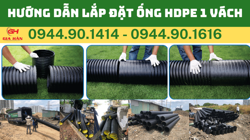 HƯỚNG DẪN LẮP ĐẶT ỐNG HDPE 1 VÁCH