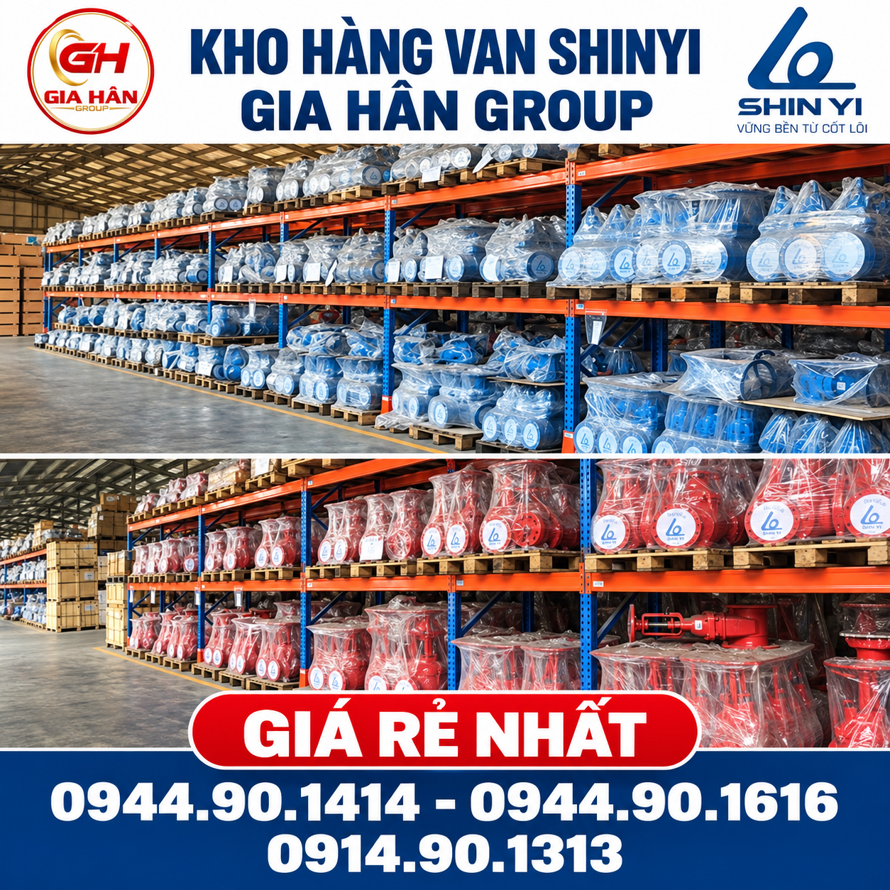 Kho van ShinYi và phụ kiện đường ống cấp thoát nước tại Gia Hân Group Bình Tân