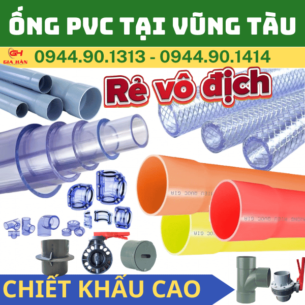 Ống Nhựa PVC Bà Rịa - Vũng Tàu | Tiền Phong, Bình Minh | Chiết Khấu Cao
