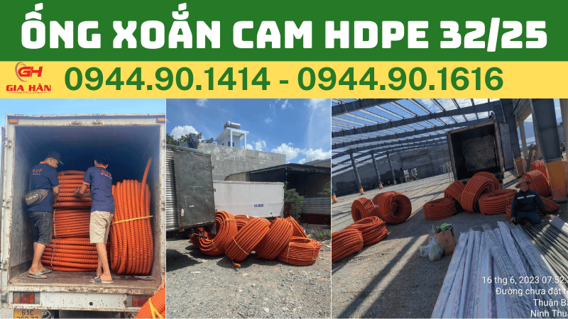 ỐNG XOẮN HDPE 25 CAM