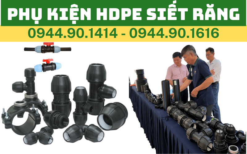 Phụ kiện HDPE Tiền Phong siết răng chất lượng cao, đảm bảo độ bền và khả năng chống rò rỉ vượt trội.