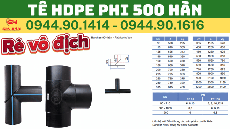 TÊ HDPE PHI 500