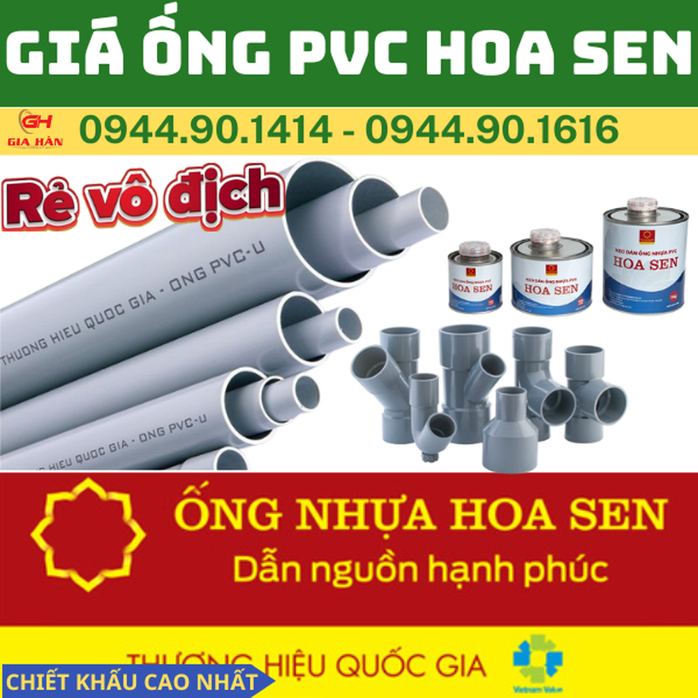 Bảng Giá Ống Nhựa PVC Hoa Sen