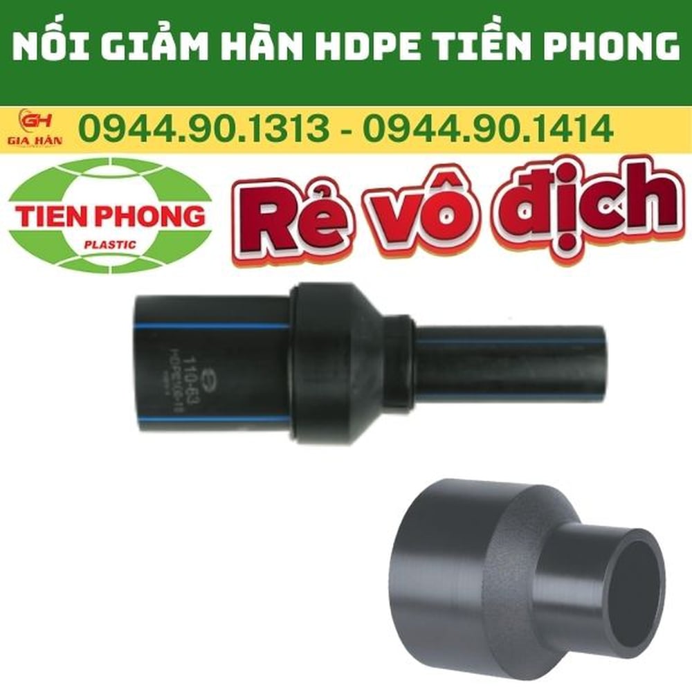 Nối Giảm HDPE Tiền Phong l Côn Thu HDPE Hàn