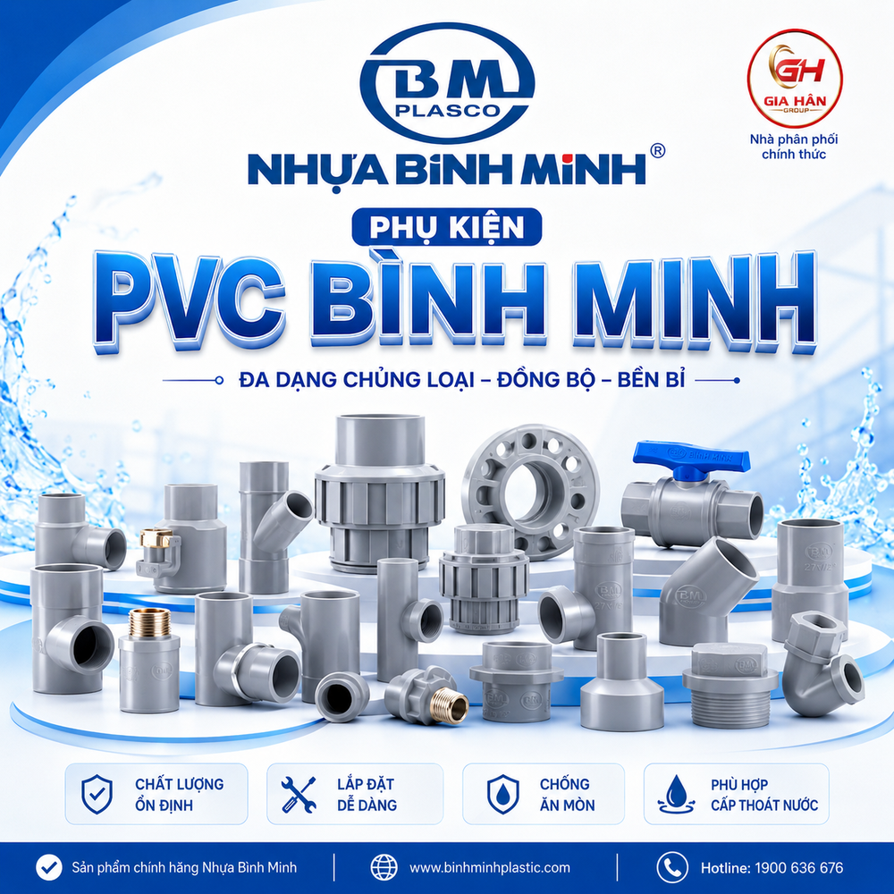 Phụ Kiện PVC Bình Minh: Các Loại, Quy Cách & Cách Chọn