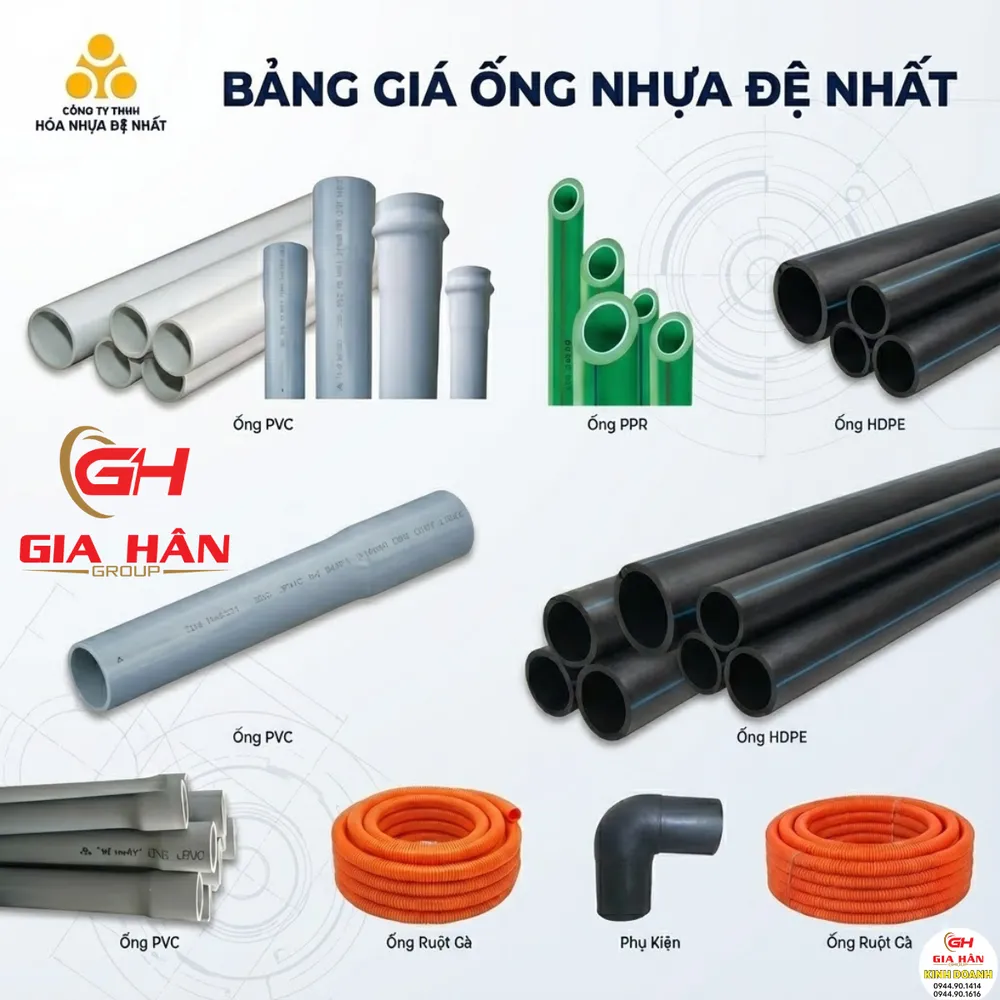 Bảng Giá Ống Nhựa Đệ Nhất 2026 – Cập Nhật Mới Nhất