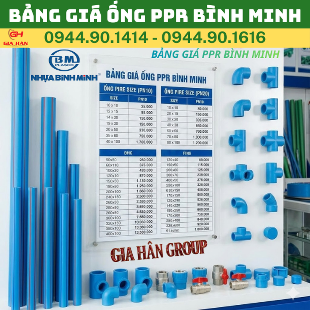Bảng Giá Ống PPR Bình Minh Chịu Nhiệt Mới Nhất 2026
