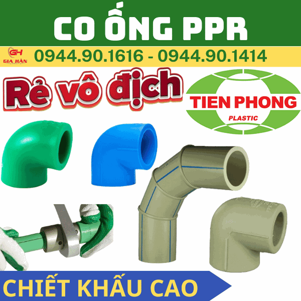 Co PPR Tiền Phong l Cút PPR l Nối 90 Độ