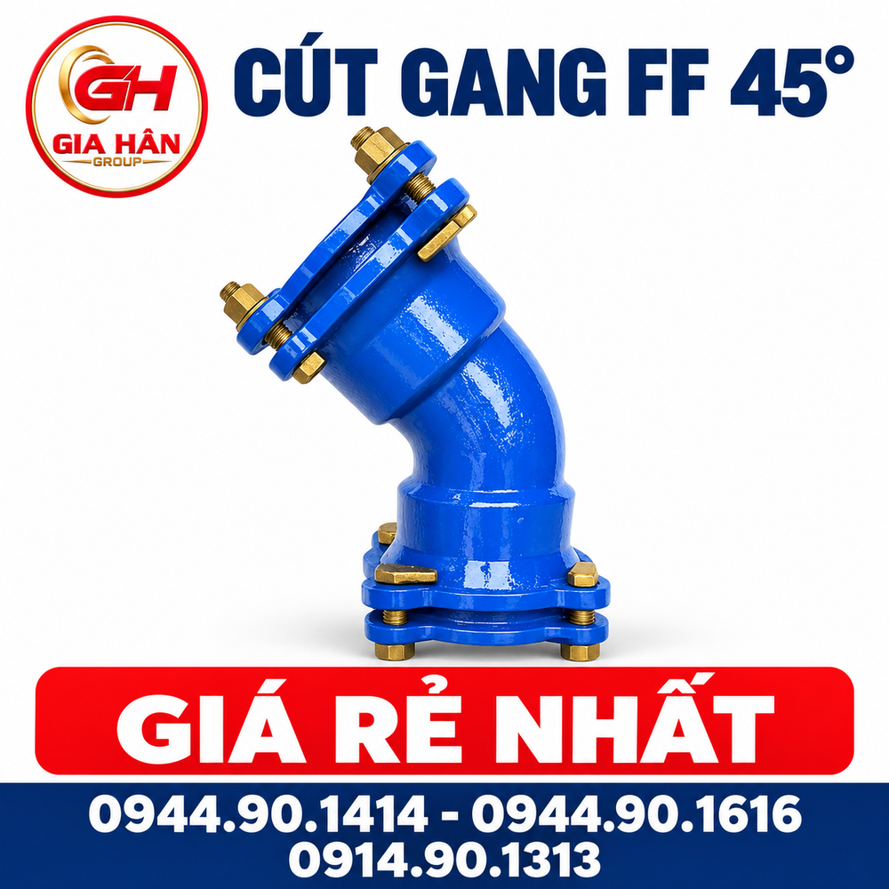 Cút Gang FF 45° (Co 45 Gang Cầu FF)