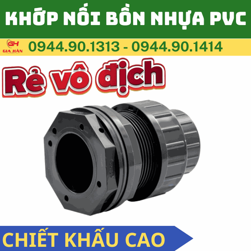 Khớp Nối Bồn Nước Nhựa PVC SCH80 l Sanking