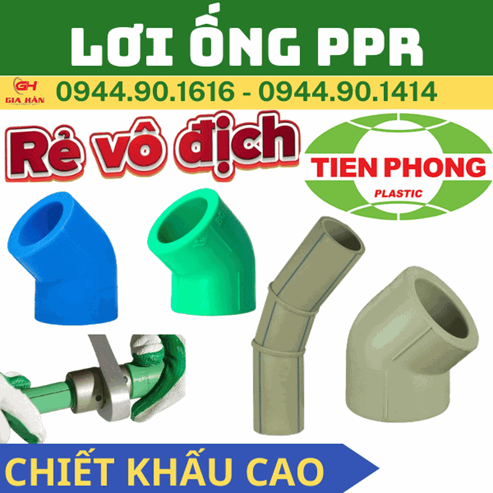 Lơi PPR Tiền Phong l Chếch PPR l Co Góc 45