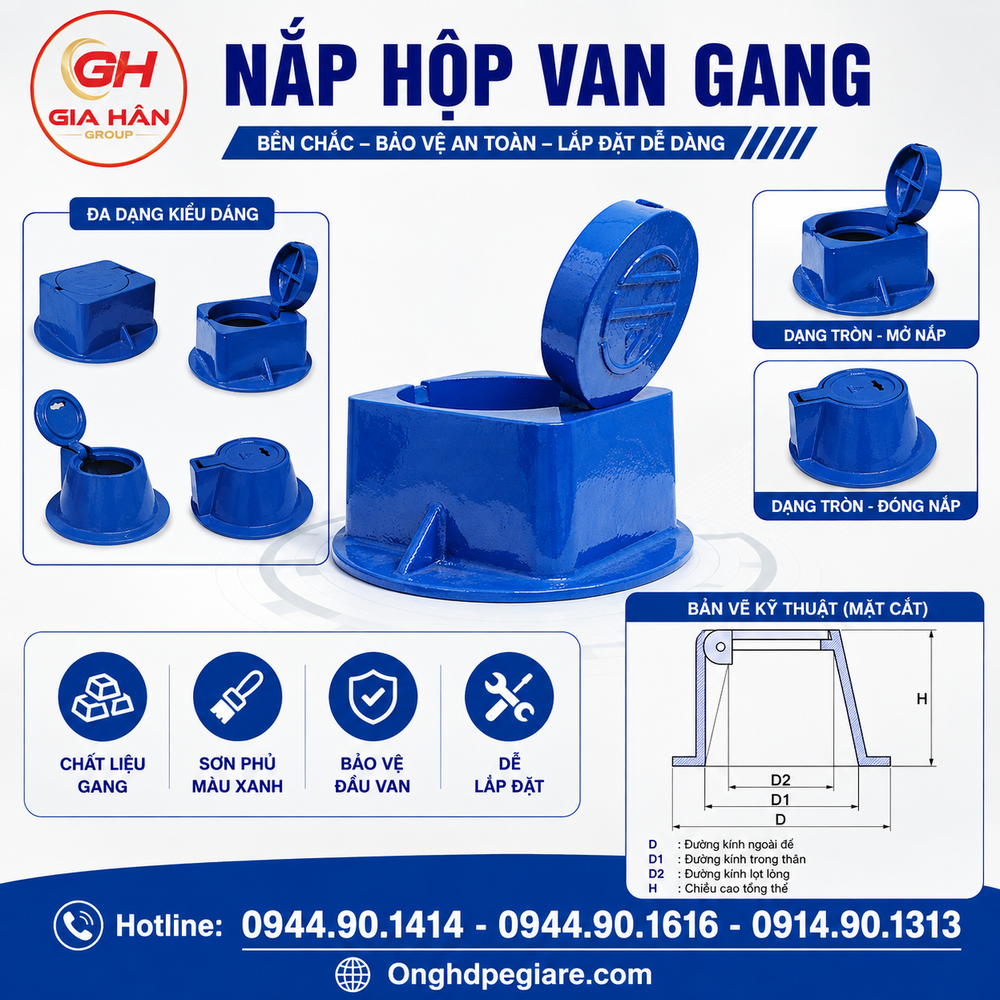 Nắp Hộp Van Gang – Hộp Bảo Vệ Van Chôn Ngầm