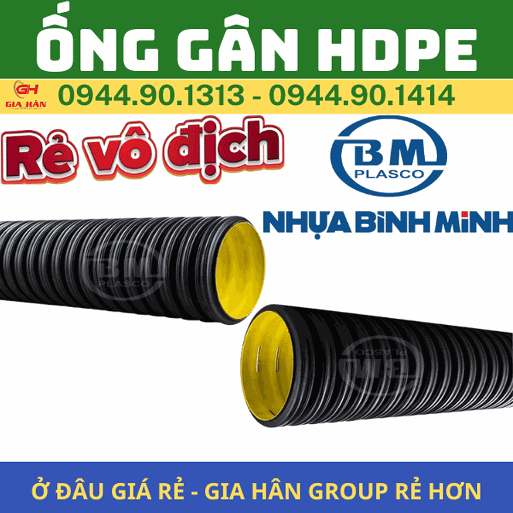 Ống Gân HDPE Bình Minh l Ống Xoắn HDPE
