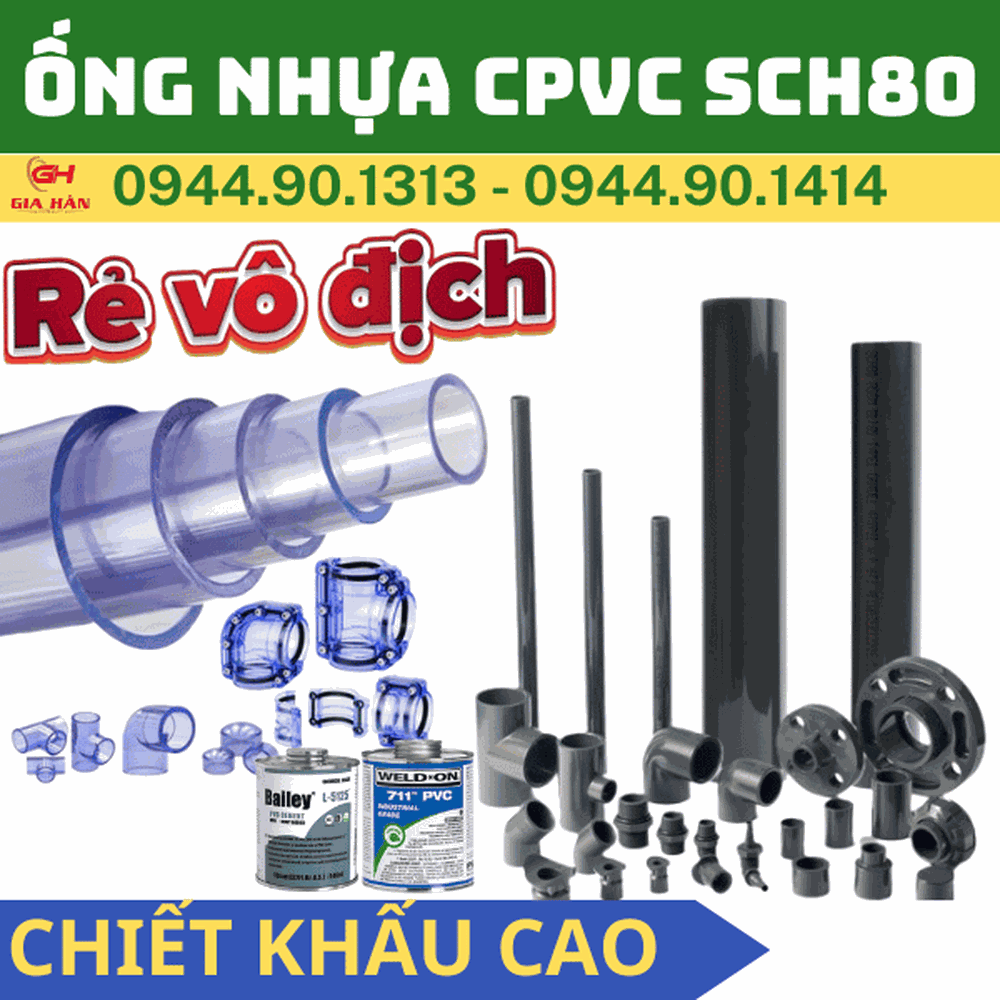Ống Nhựa PVC SCH80 l Ống Công Nghiệp l Chịu Áp Lực