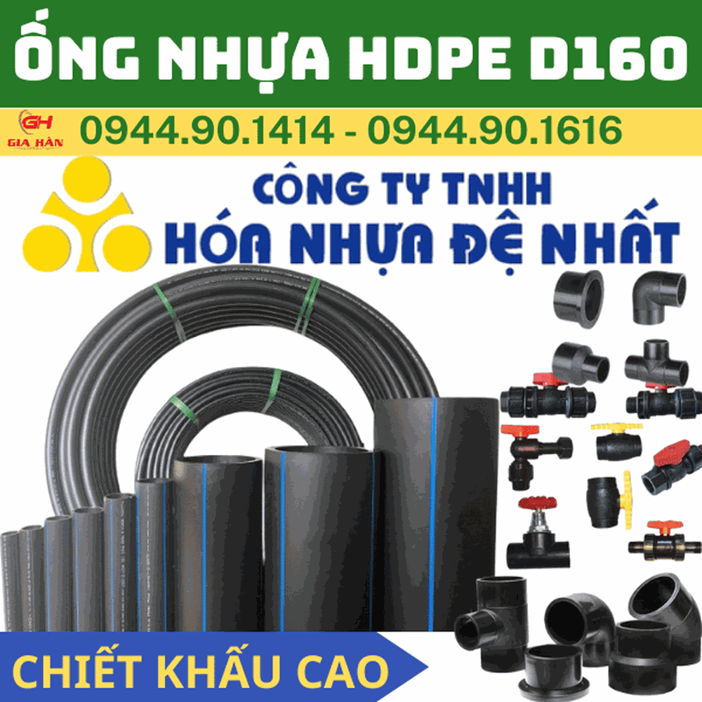 Ống HDPE D160 l Nhựa Đệ Nhất l Giá Rẻ Nhất