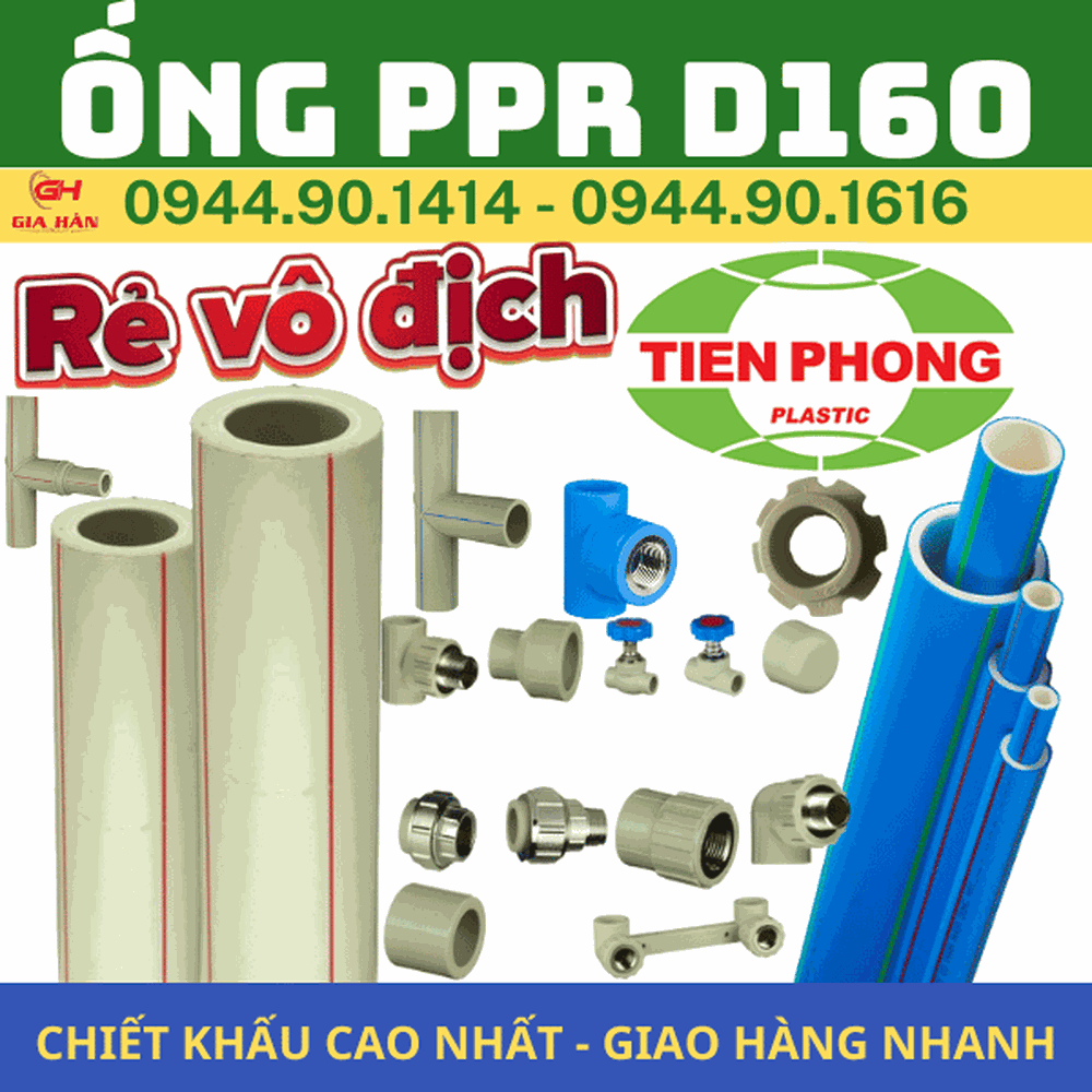 Ống PPR D160 l Nhựa Tiền Phong l Giá Rẻ Nhất