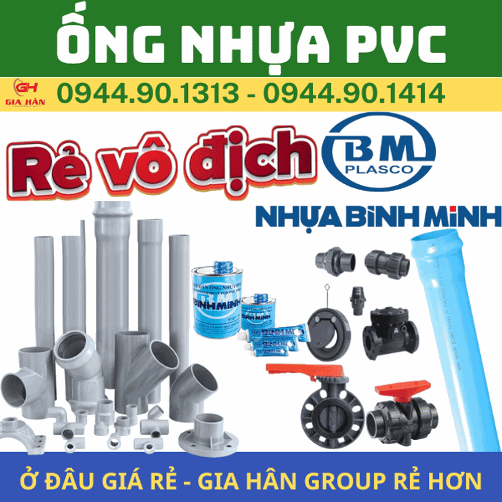Ống PVC Nhựa Bình Minh l Quy Cách - Giá Bán