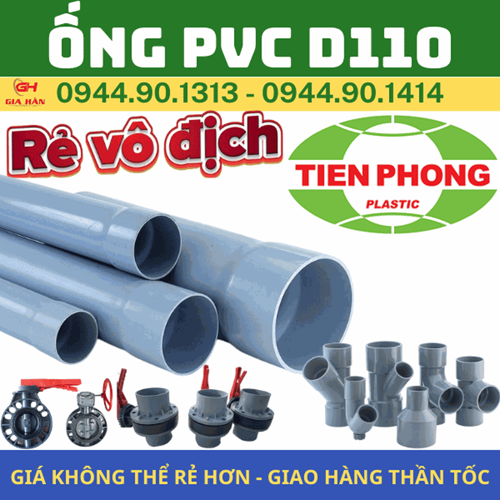 Ống PVC D110 l Nhựa Tiền Phong l Giá Rẻ Nhất
