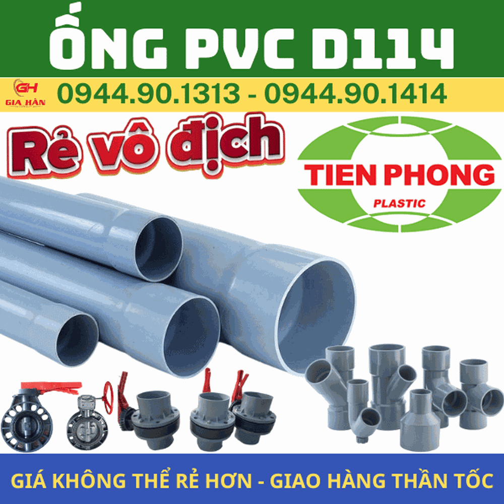 Ống PVC D114 l Nhựa Tiền Phong l Giá Rẻ Nhất