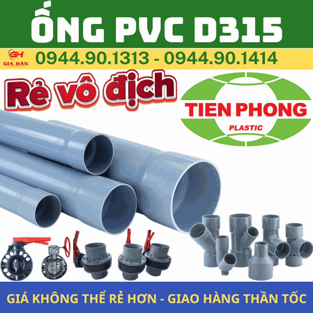 Ống PVC D315 l Nhựa Tiền Phong l Giá Rẻ Nhất