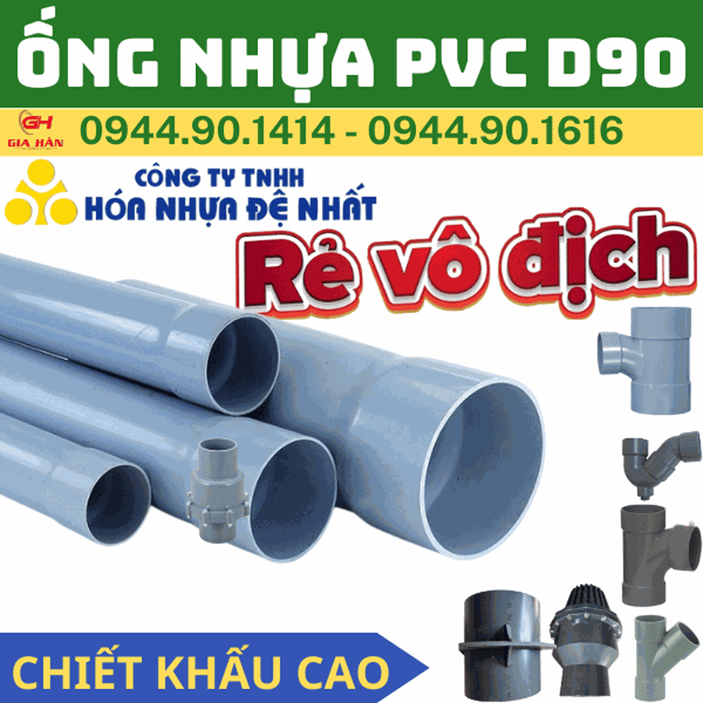 Ống PVC D90 l Nhựa Đệ Nhất l Giá Rẻ Nhất