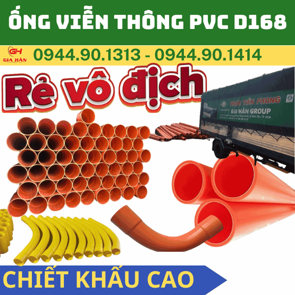 Ống Viễn Thông PVC D168 l Ống PVC Cáp Điện Lực