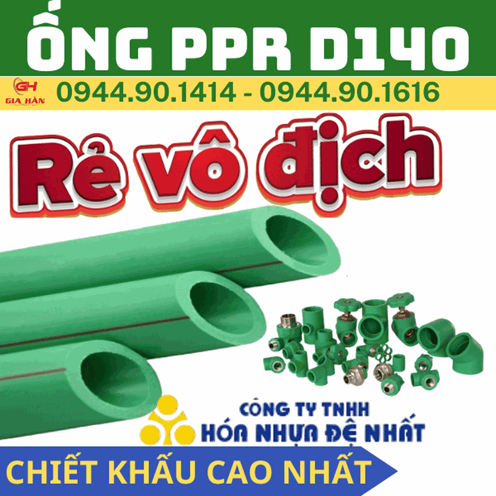 Ống PPR D140 l Nhựa Đệ Nhất l Ống Nước Chịu Nhiệt