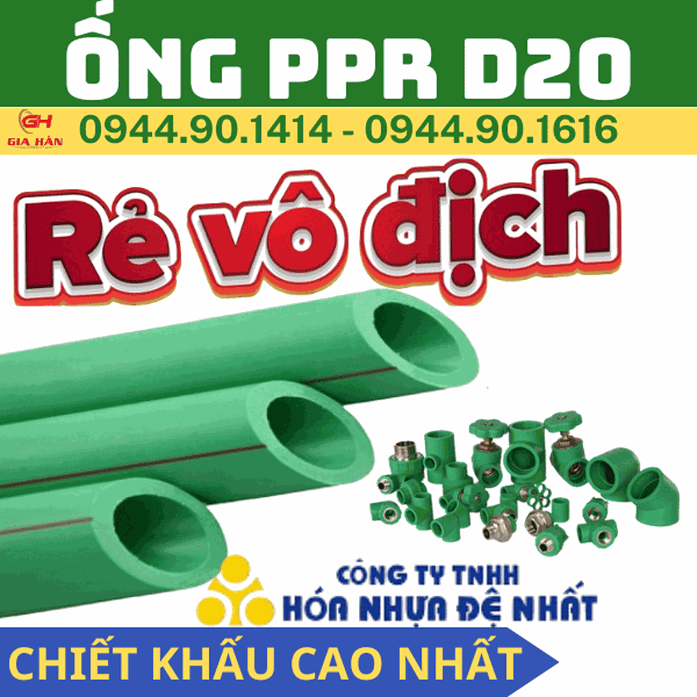 Ống PPR D20 l Nhựa Đệ Nhất l Ống Nước Chịu Nhiệt