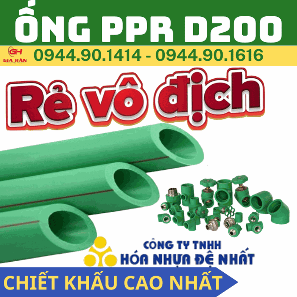 Ống PPR D200 l Nhựa Đệ Nhất l Ống Nước Chịu Nhiệt