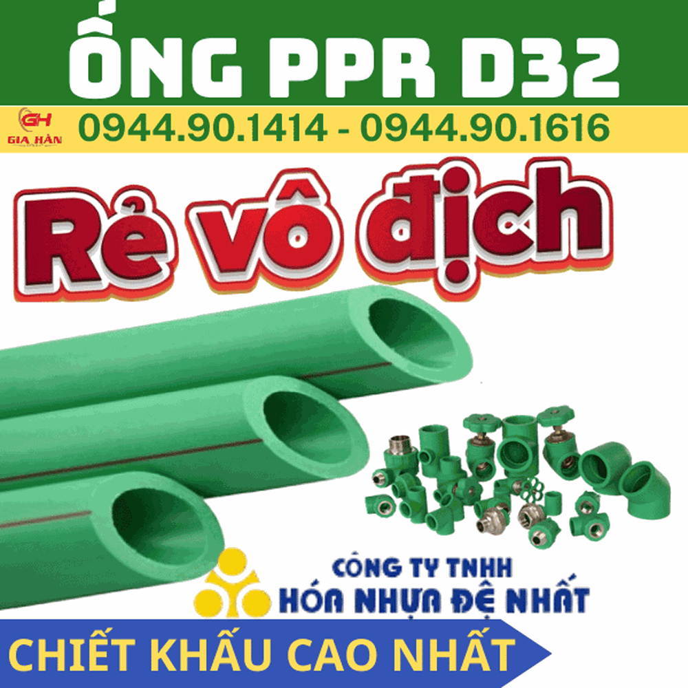 Ống PPR D32 l Nhựa Đệ Nhất l Ống Nước Chịu Nhiệt