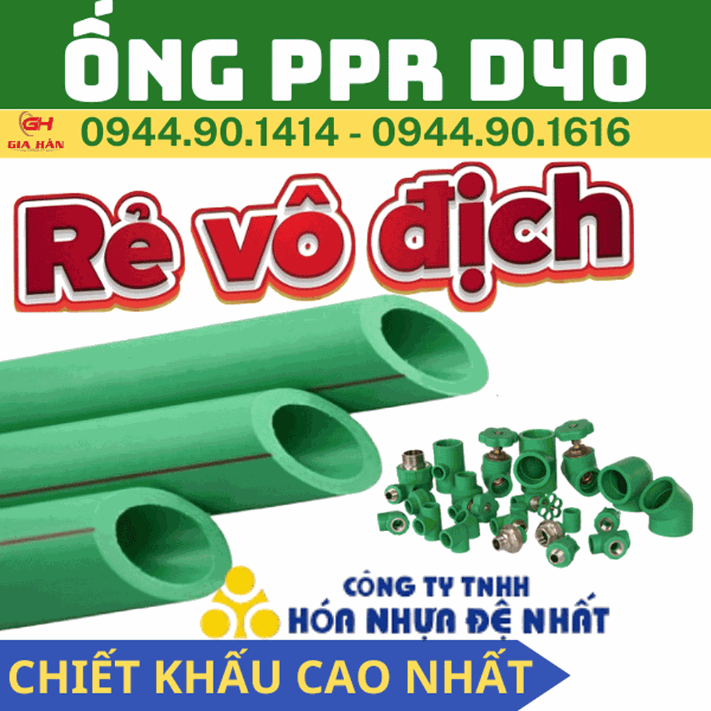 Ống PPR D40 l Nhựa Đệ Nhất l Ống Nước Chịu Nhiệt