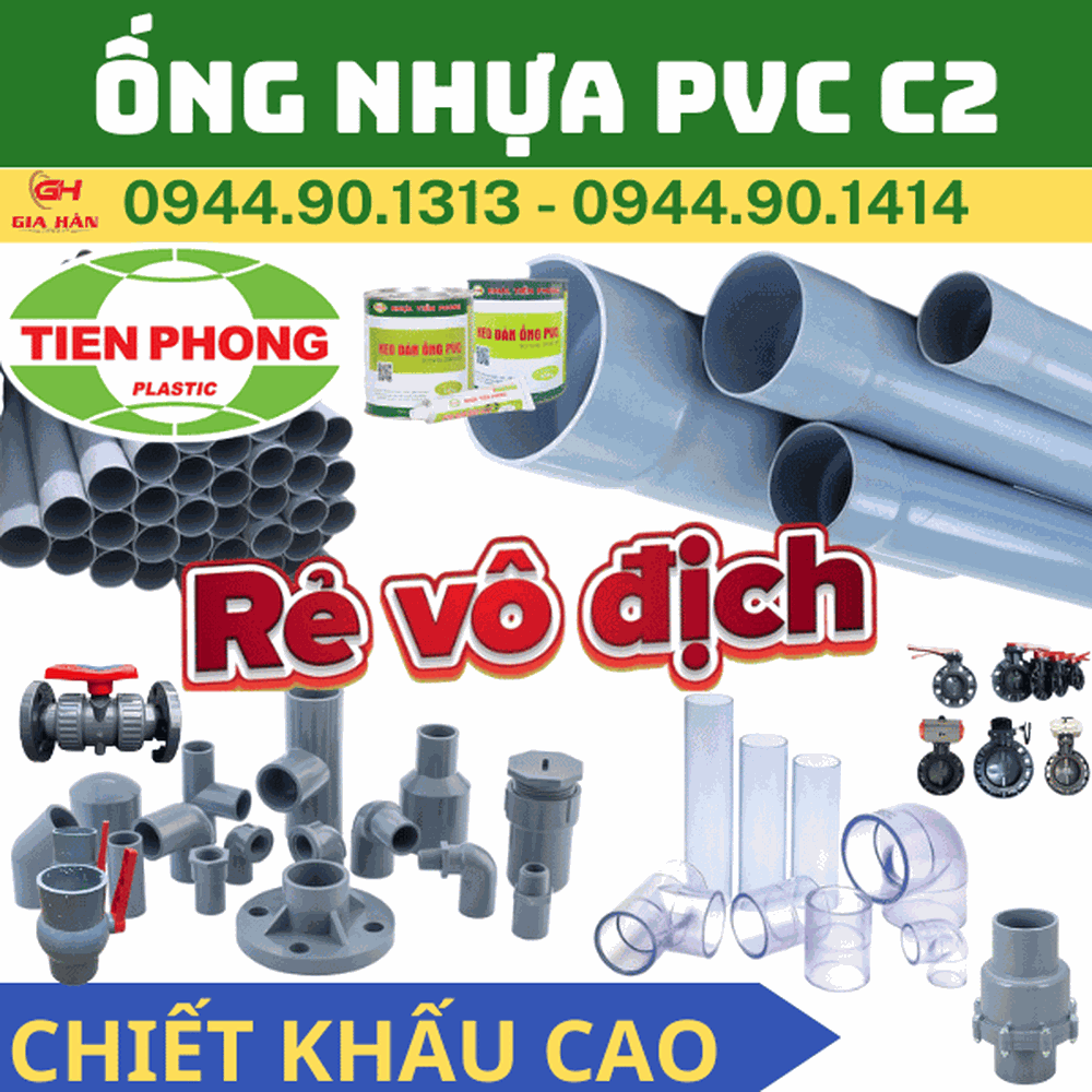 Ống PVC Tiền Phong C2 l Ống PVC Class 2 l Giá Rẻ Nhất