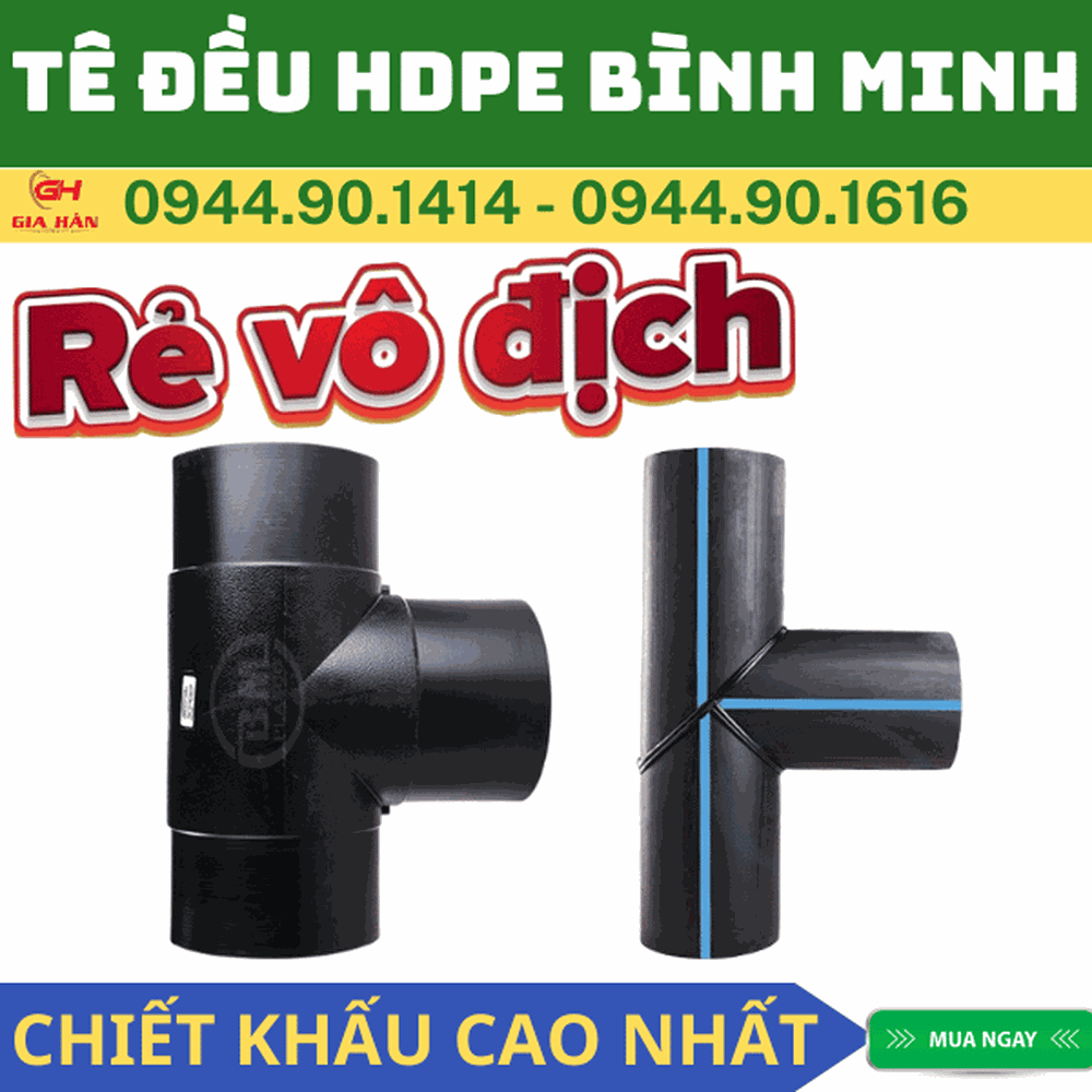 Tê Đều HDPE l Nhựa Bình Minh l Chữ Tê HDPE