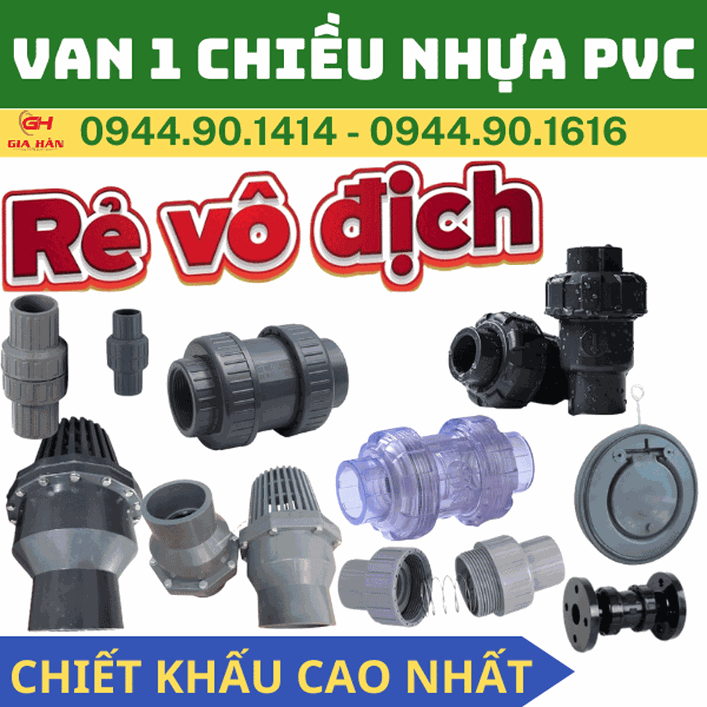 Van 1 Chiều Nhựa PVC l Van Kiểm Tra Dòng Chảy