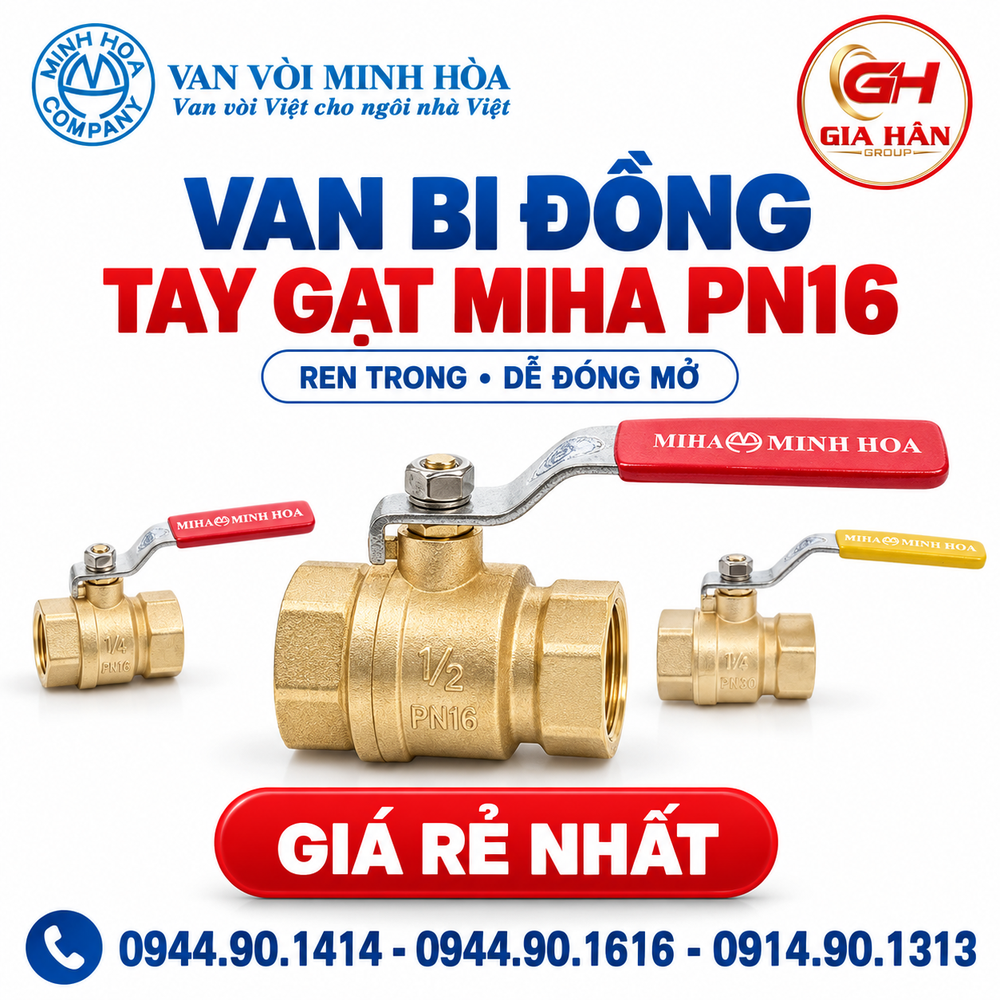 Van Bi Đồng Tay Gạt MIHA PN16