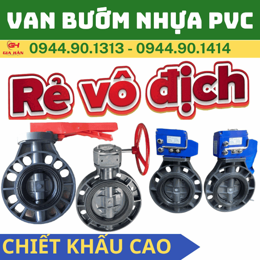 Van Bướm PVC l Tay Gạt l Tay Quay l Tự Động