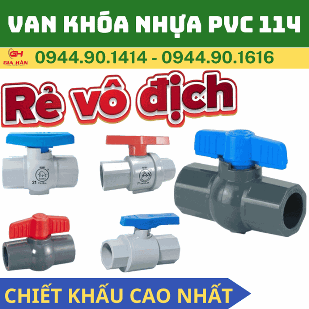 Van Nhựa PVC Phi 114 l Van Khóa Nước PVC D114