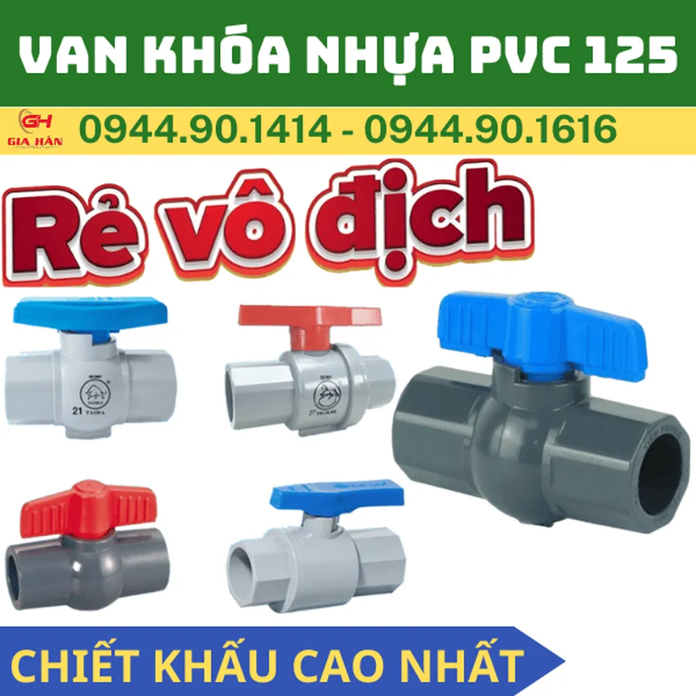 Van Nhựa PVC Phi 125 l Van Khóa Nước PVC D125