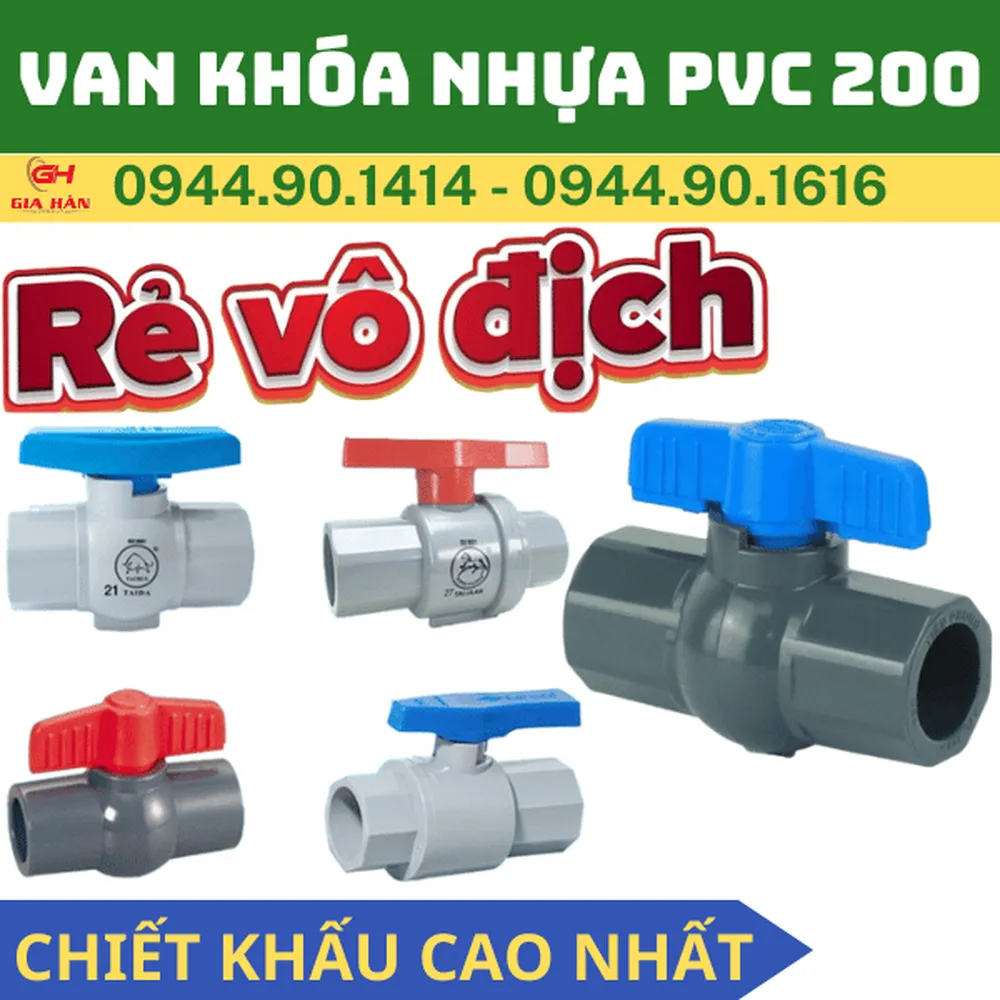 Van Nhựa PVC Phi 200 l Van Khóa Nước PVC D200