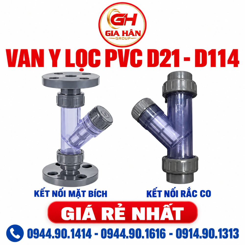 Van Y Lọc PVC: Cấu Tạo, Thông Số Kỹ Thuật