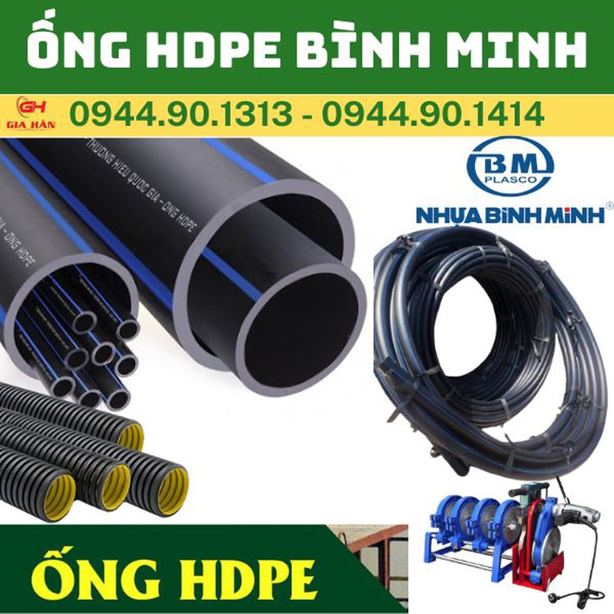 Bảng Giá Ống HDPE Bình Minh Theo Đường Kính Và Cấp PN