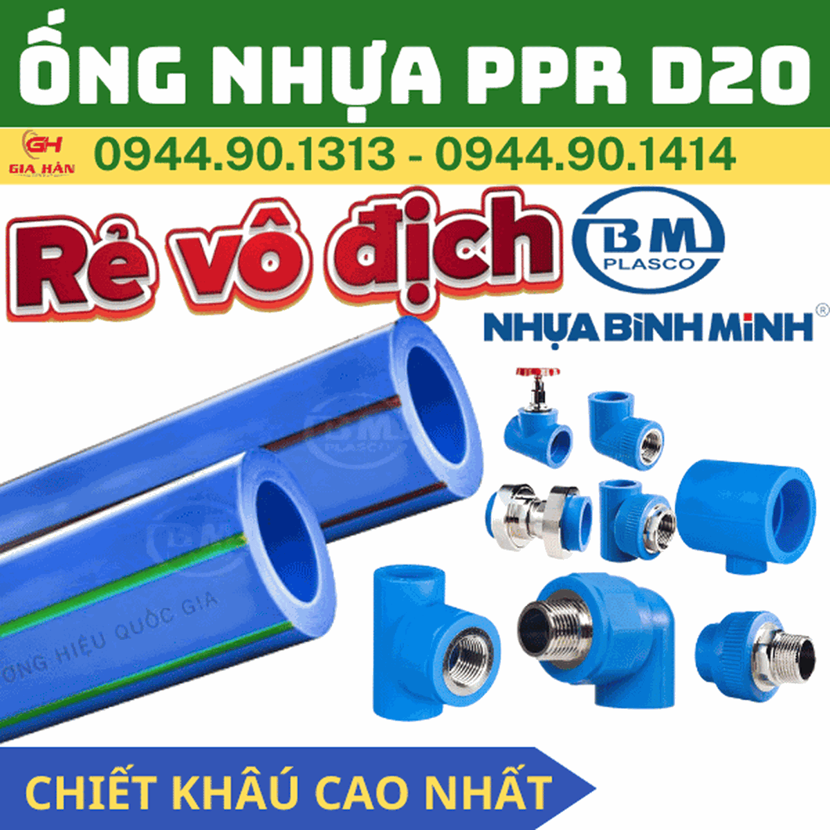Ống PPR D20 Bình Minh: PN10, PN20, Độ Dày & Giá