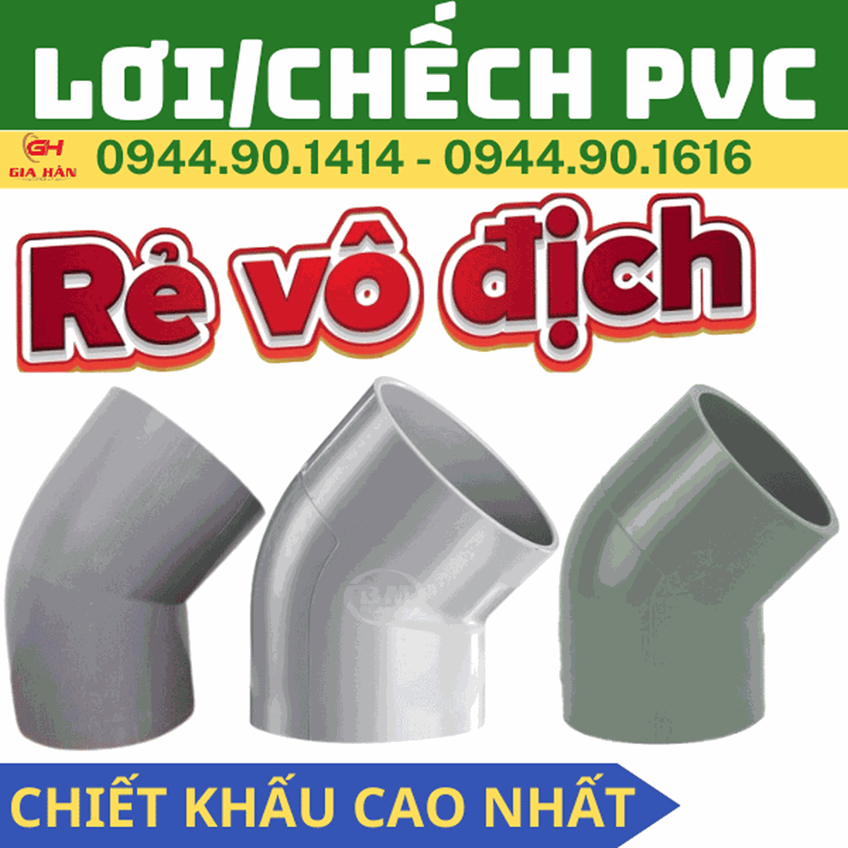 Lơi PVC Tiền Phong - Chếch Góc 45 PVC