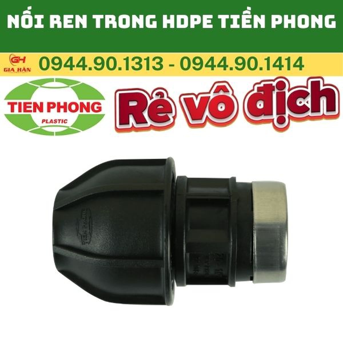 Nối Thẳng Ren Trong HDPE Tiền Phong l Măng Sông Ren Trong HDPE