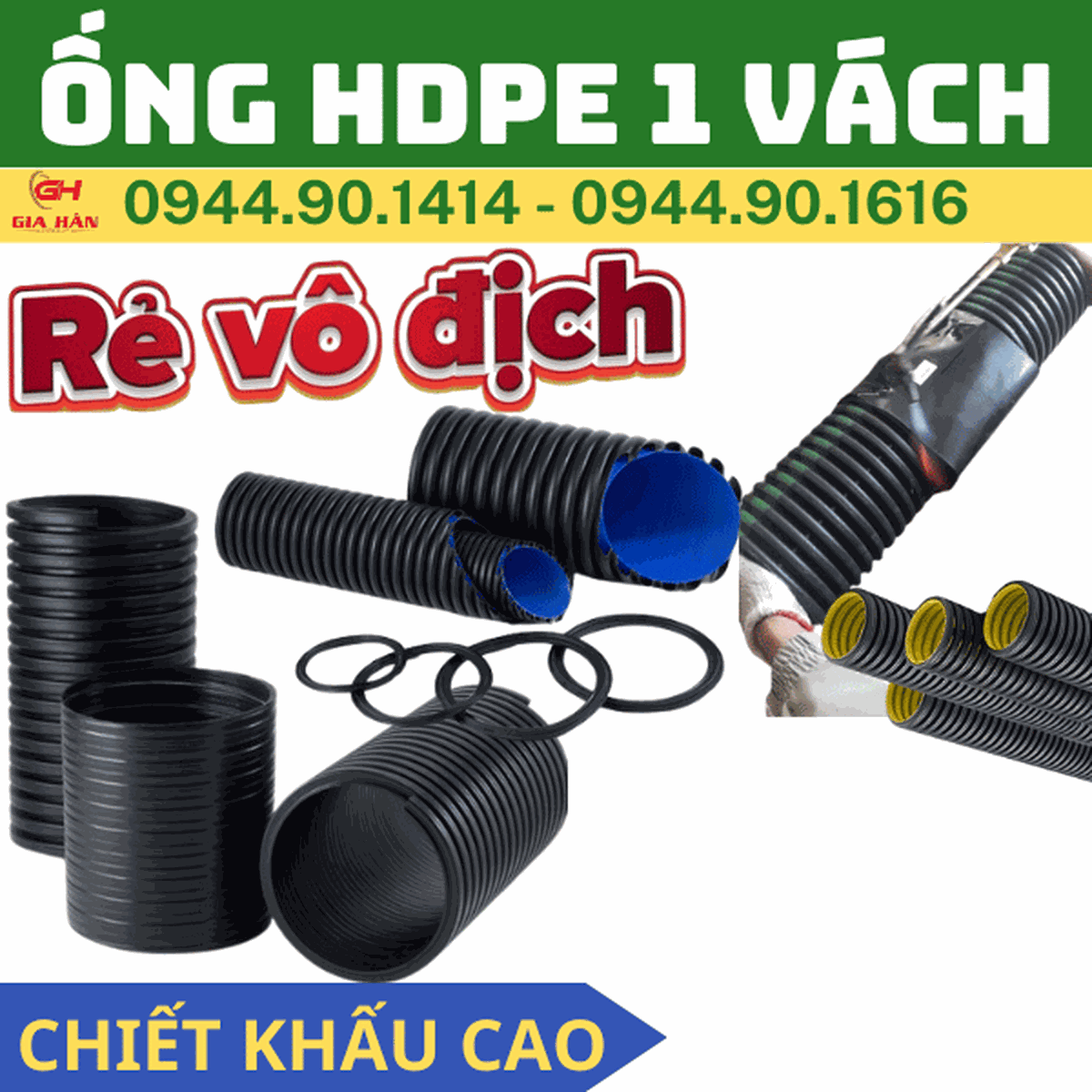 Ống Nhựa HDPE 1 Vách - Quy Cách - Đơn Giá