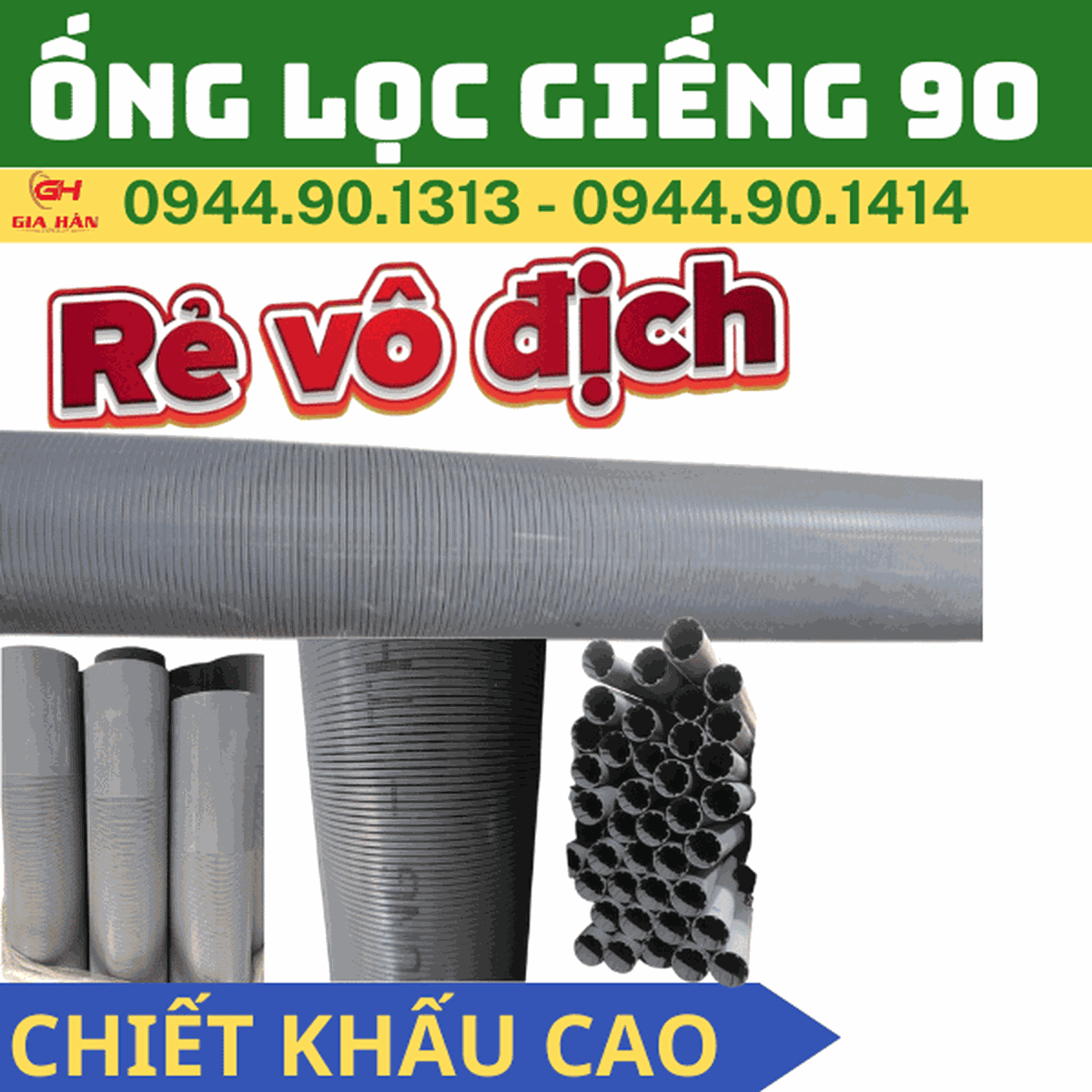 Ống Lọc Giếng Khoan Phi 90 PVC Tiền Phong